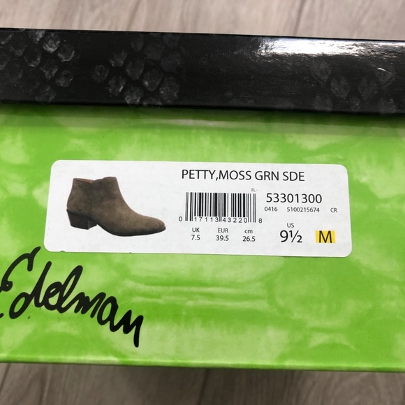 Sam Edelman Petty Moss Ankle Booties Suede Booties - Picture 3 of 5